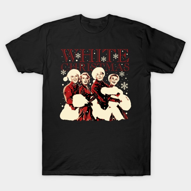 White Christmas Retro T-Shirt by mia_me